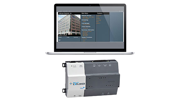 facility explorer laptop displaying ui